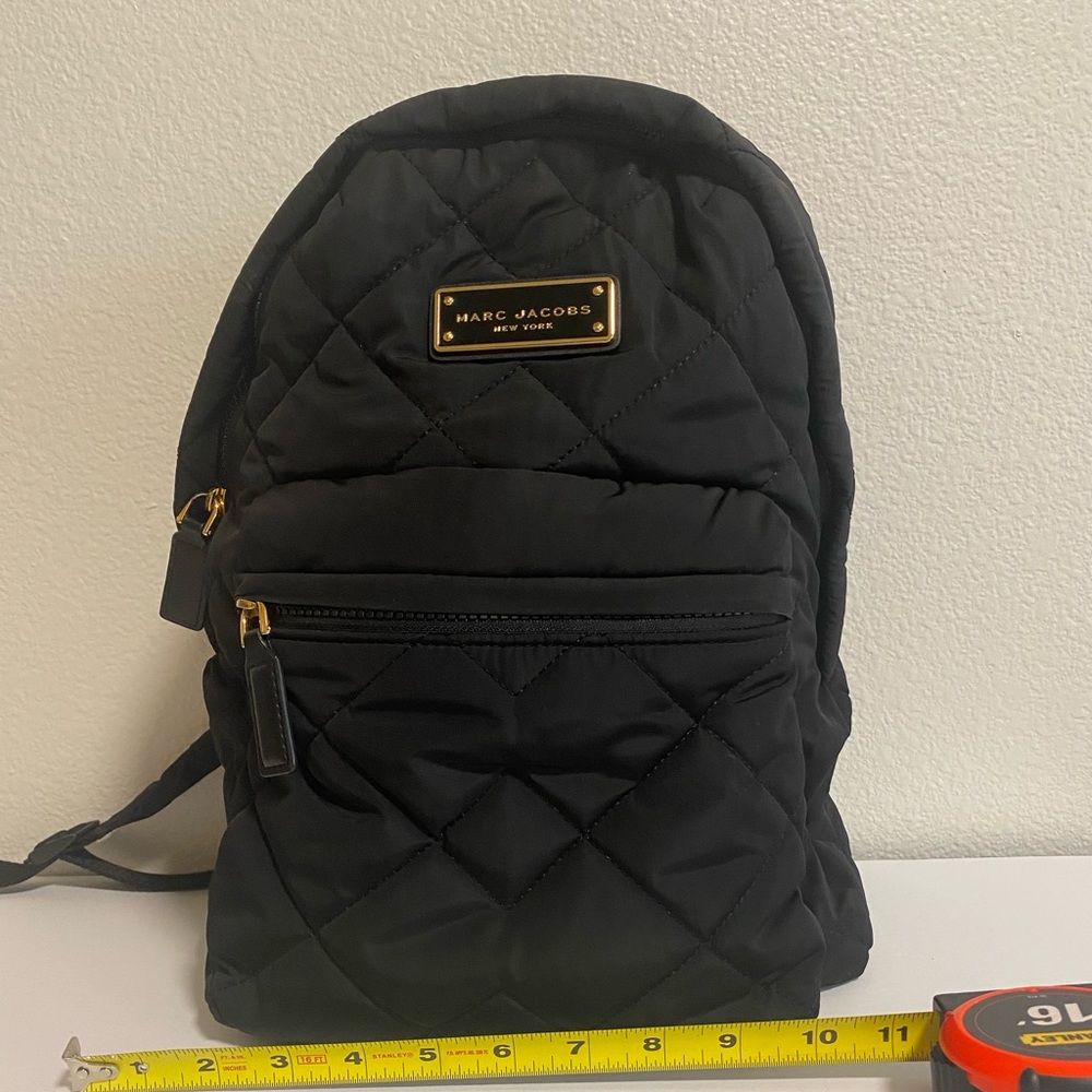 Marc Jacobs Black Quilted Nylon Backpack